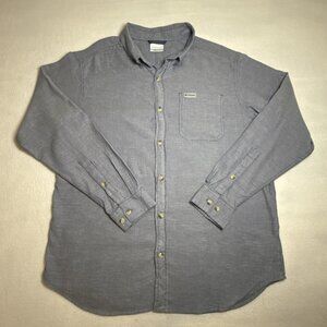 Men’s Columbia Long Sleeve Casual Button Down Shirt Super Soft Blue